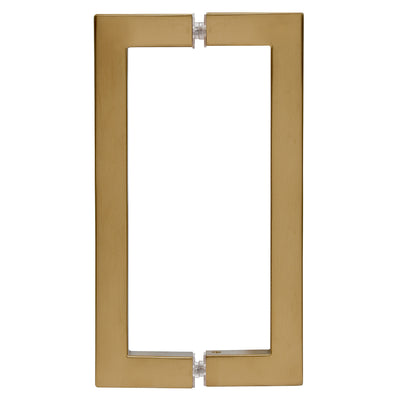 CRL Brushed Bronze 8" x 8" SQ Series Square Tubing Back-to-Back Pull Handles