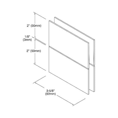 CRL Brushed Nickel Cardiff Series Glass-to-Glass Mount Hinge