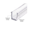 CRL Brushed Nickel Dry Glaze U-Channel With Vinyl