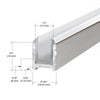 CRL Brushed Nickel Dry Glaze U-Channel With Vinyl