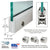 CRL Brushed Stainless 3/4" Glass 4" Tapered Door Rail With Lock - 35-3/4" Length