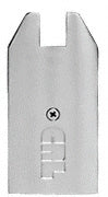 CRL Brushed Stainless End Cap for 4" Tapered 1/2" Glass Wedge-Lock® Door Rail