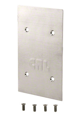 CRL Brushed Stainless End Cap for 9BL68 Series Standard Square Base Shoe
