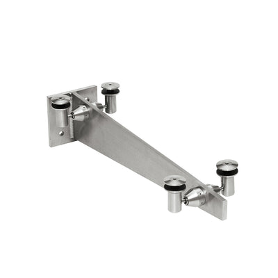 CRL Brushed Stainless Glass Awning Curved Wall Bracket - Custom