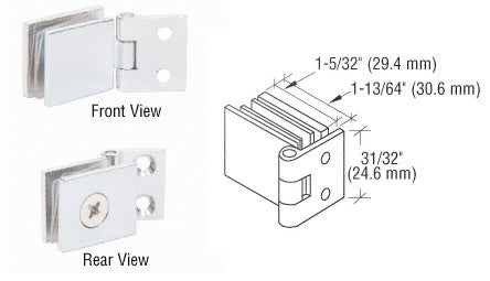 CRL Chrome Single Wall-to-Glass Hinges