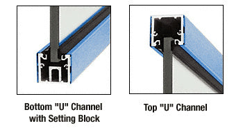 CRL Custom Color and Length U-Channel with Roll-In Top Load Gasket