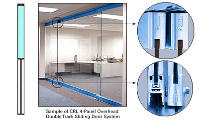 CRL Custom Painted 1-Panel Overhead Single Track Sliding Door System