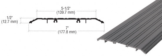 CRL Dark Bronze 7" x 1/2" Saddle Aluminum Threshold - 185" in Length