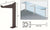 CRL Duranodic Bronze 18" High Center Design Series Partition Post with 12" Deep Top Shelf