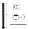 CRL Duranodic Bronze 24" End Design Series Partition Post