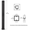 CRL Duranodic Bronze 30" Corner Design Series Partition Post