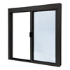 CRL Duranodic Bronze Anodized Standard Size Manual DW Deluxe Service Window Glazed with Full Bottom Track