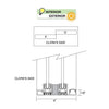 CRL Duranodic Bronze Anodized Standard Size Manual DW Deluxe Service Window Glazed with Full Bottom Track