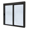 CRL Duranodic Bronze Anodized Standard Size Manual DW Deluxe Service Window Glazed with Full Bottom Track