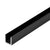 CRL Matte Black 1/2" Fixed Panel Shower Door Deep U-Channel - 95"