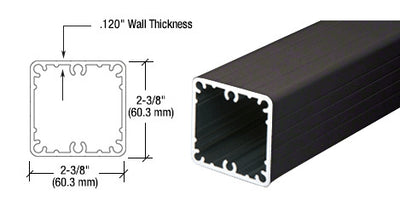 CRL Matte Black 100 Series 36" Fascia Mount Post Only