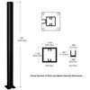 CRL Matte Black 30" End Design Series Partition Post