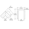 CRL Matte Black 90 Degree Horizontal Corner for 11 Gauge Low Profile Cap Railings