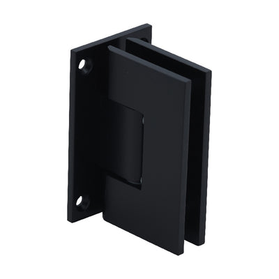 CRL Matte Black Vienna 537 Series 5 Degree Pre-Set Wall Mount Full Back Plate Hinge