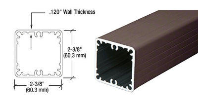 CRL Matte Bronze 100 Series 48" Fascia Mount Post Only