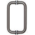 CRL Matte Gun Metal 8" Back-to-Back Solid Brass 3/4" Diameter Pull Handles with Metal Washers