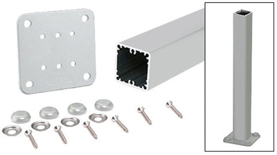 CRL Metallic Silver 200, 300, 350, and 400 Series 48" Surface Mount Post Kit