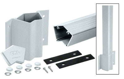 CRL Mill 42" Inside 135 Degree Fascia Mount Post Kit for 100 Series Rails