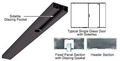 CRL Oil Rubbed Bronze 4" One Pocket Sided Door Header Custom Length