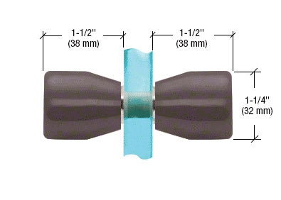 CRL Oil Rubbed Bronze Back-to-Back Bow-Tie Style Knobs