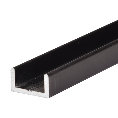 CRL Oil Rubbed Bronze Frameless Shower Door Aluminum Regular U-Channel for 1/2" Thick Glass