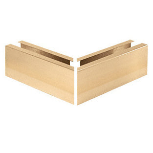 CRL Polished Brass 12" 90 Degree Mitered Corner Cladding for L56S Series Standard Square Base Shoe