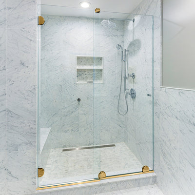 CRL Polished Brass Essence® Series Basic Sliding Door Kit
