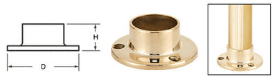 CRL Polished Brass Full Flange for 2" Tubing