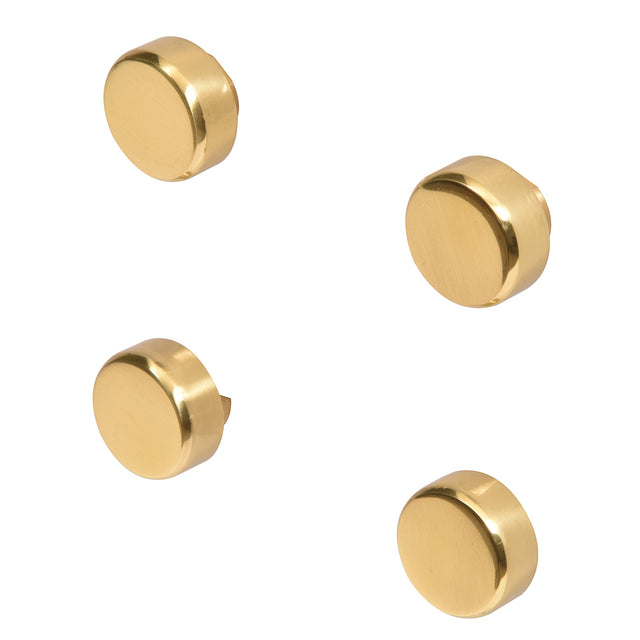 CRL Polished Brass Round Mirror Clip Set