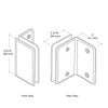 CRL Polished Chrome Pinnacle and Prima Series Wall Mount Bracket