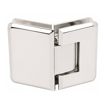 CRL Polished Nickel Pinnacle 045 Series 135 Degree Glass-to-Glass Standard Hinge