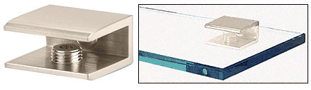 CRL Polished Nickel Square Interior Shower Shelf Clamp