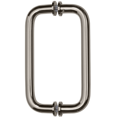 CRL Polished Stainless 8" BM Series Tubular Back-to-Back Pull Handle