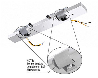 CRL Polished Stainless Electric Strike Keeper for Double Doors- Fail Secure