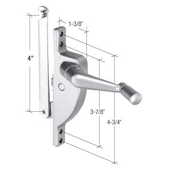 CRL Right Hand Jalousie Window Operator - 4" Link