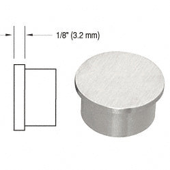 CRL Satin Anodized Flat End Cap for 1-1/2" Outside Diameter Tubing