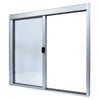 CRL Satin Anodized Standard Size Manual DW Deluxe Service Window, Glazed with Full Bottom Track