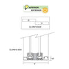 CRL Satin Anodized Standard Size Manual DW Deluxe Service Window, Glazed with Full Bottom Track