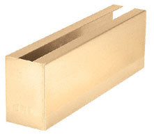 CRL Satin Brass 12" Welded End Cladding for B7S Series Heavy-Duty Square Base Shoe