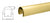 CRL Satin Brass 50.8 mm Premium Cap Rail for 21.52 mm or 25.52 mm Glass - 3 m Long