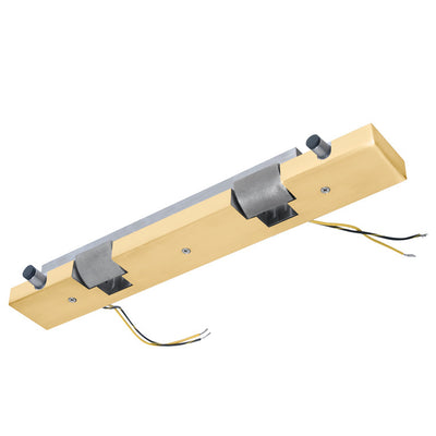 CRL Satin Brass Electric Strike Keeper for Double Stile Doors - Fail Safe