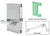CRL Satin Chrome 6" x 10" LH Center Lock With Deadlatch in Passage Lock Function