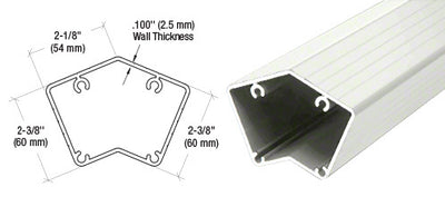 CRL Silver Metallic 100 Series 48" 135 Degree Fascia Mount Post Only for 100 Series Rails