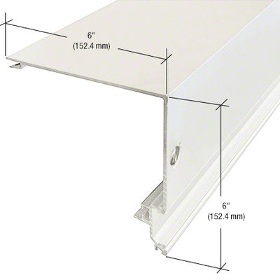 CRL-U.S. Aluminum 90 Degree Corner Half Section, White KYNAR® Paint - 24'-2"