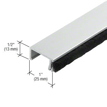 CRL-U.S. Aluminum Applied Door Stop - 21'-2", Clear Anodized Class 1